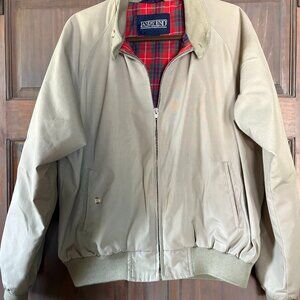 LANDS END Size Large zip up jacket with Plaid lining